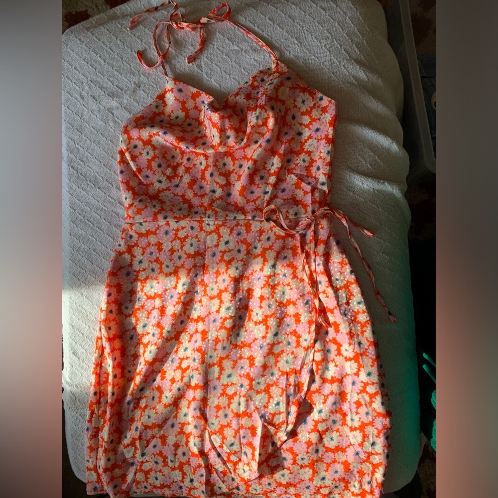 Alter’d State spring flower silk mini dress